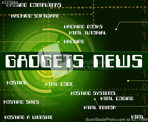 Image of Gadgets News Means Information Words And Apparatus