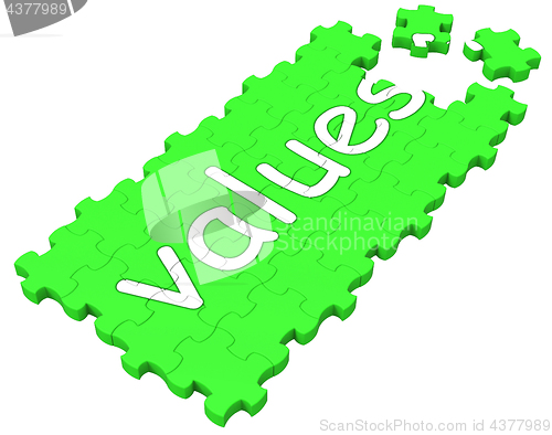 Image of Values Puzzle Shows Principles And Morality