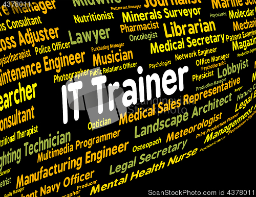 Image of Information Technology Trainer Represents Give Lessons And Commu