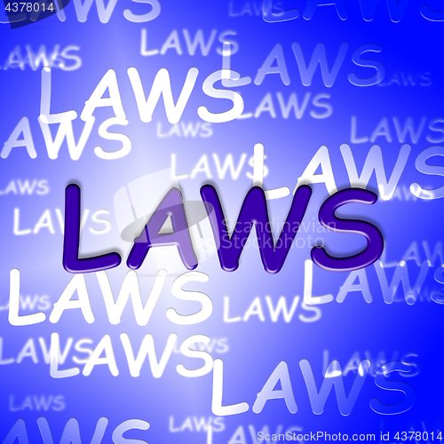 Image of Law Words Means Statutes Rule And Lawyer