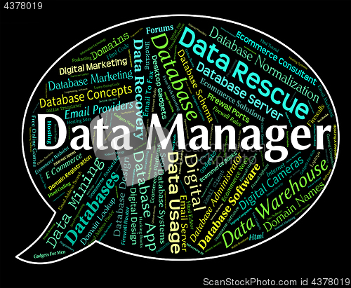 Image of Data Manager Indicates Overseer Facts And Proprietor