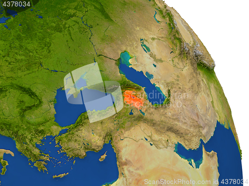 Image of Map of Armenia in red