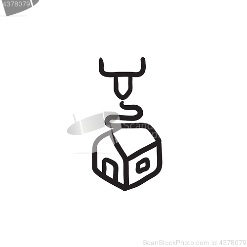 Image of Tree D printing sketch icon.