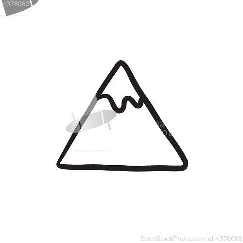 Image of Mountain sketch icon.