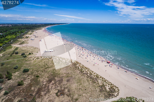 Image of Italy, the beach of the Adriatic sea. Rest on the sea near Venic