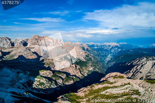 Image of National Nature Park Tre Cime In the Dolomites Alps. Beautiful n