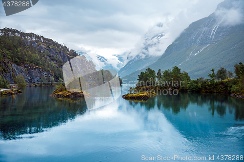 Image of lovatnet lake Beautiful Nature Norway.