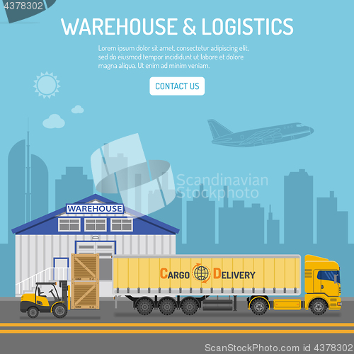 Image of Warehouse and Logistics Concept