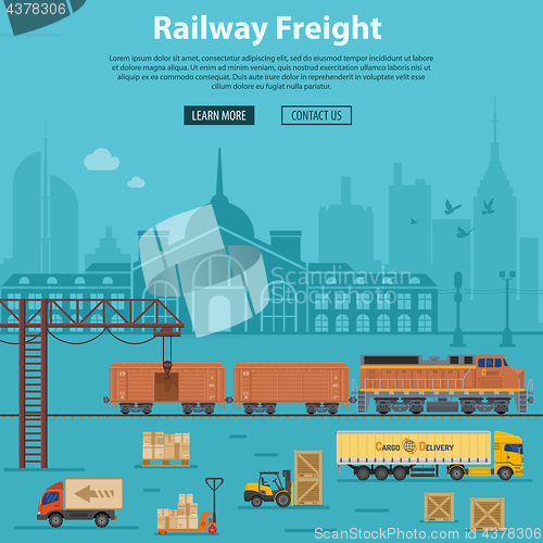 Image of Railway Freight Delivery and Logistics