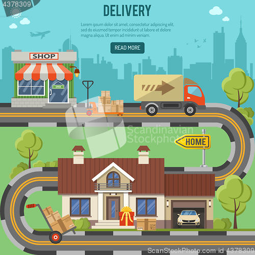 Image of Shopping and Delivery Concept