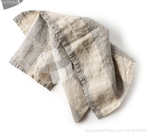 Image of linen napkin on white background