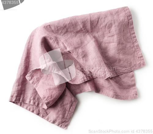 Image of linen napkin on white background