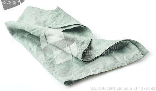 Image of linen napkin on white background