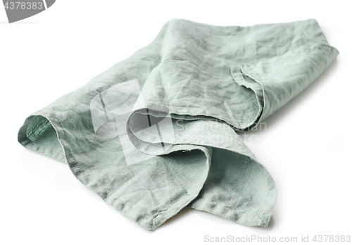 Image of linen napkin on white background