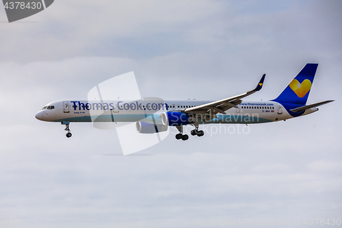 Image of ARECIFE, SPAIN - APRIL, 15 2017: Boeing 757-300 of ThomasCook.co