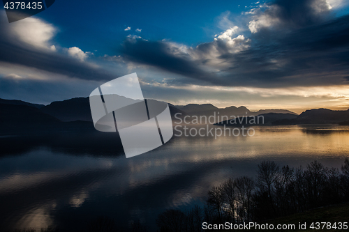 Image of Kvam in Hardanger fjord, Norway, in a fascinating light