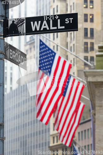 Image of Wall street, New York, USA.