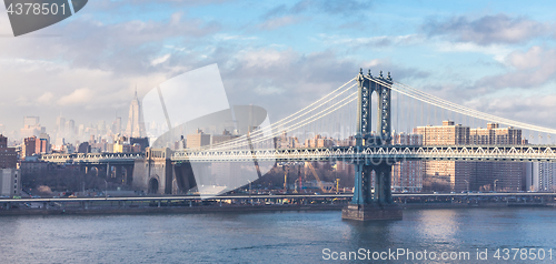 Image of View of Williamsburg Bridge in New York City