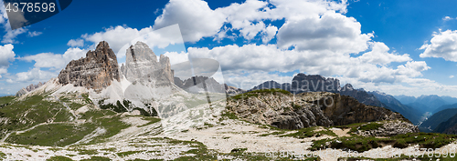 Image of National Nature Park Tre Cime In the Dolomites Alps. Beautiful n