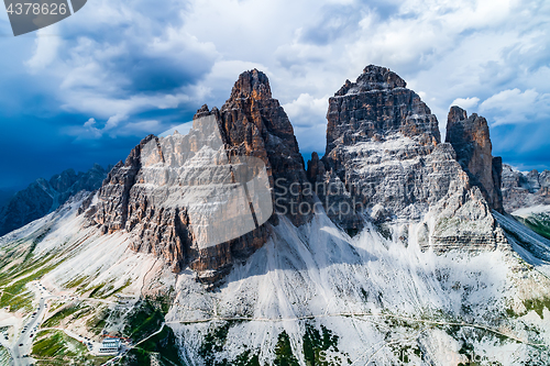 Image of National Nature Park Tre Cime In the Dolomites Alps. Beautiful n