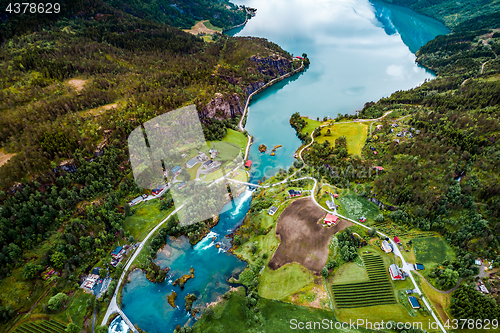 Image of Beautiful Nature Norway aerial photography.