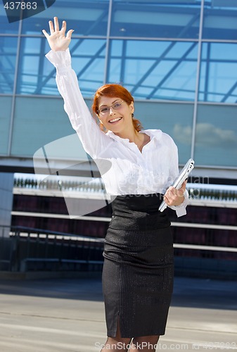 Image of happy businesswoman