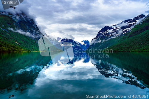 Image of lovatnet lake Beautiful Nature Norway.