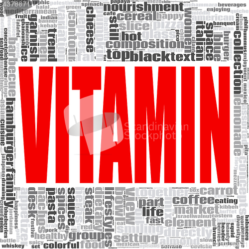 Image of Vitamin word cloud