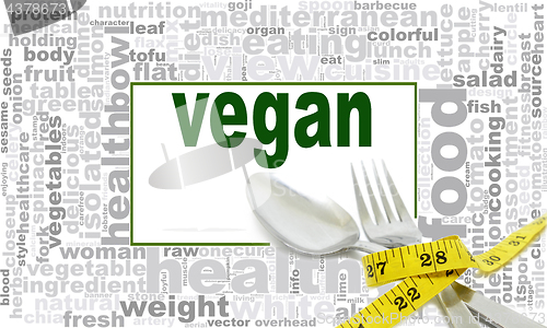 Image of Vegan word cloud design