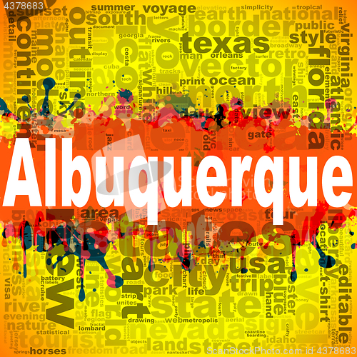 Image of Albuquerque word cloud design