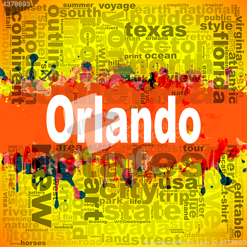 Image of Orlando word cloud design