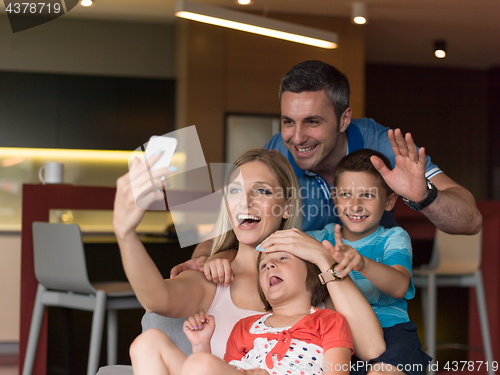 Image of Family having fun at home