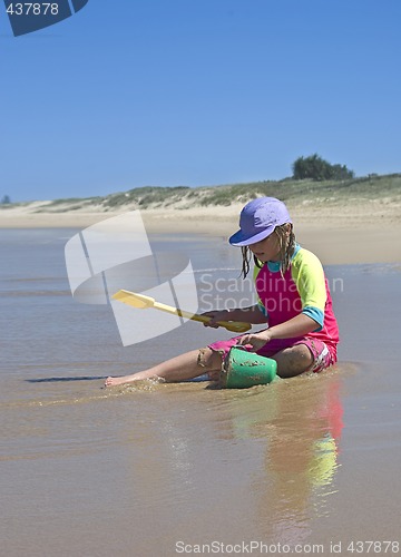 Image of young girl on beach