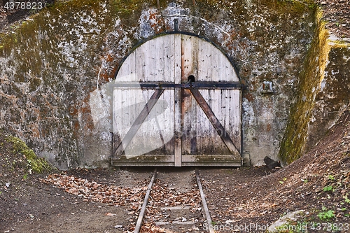 Image of Aged wooden gate