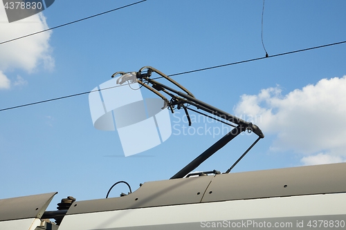 Image of Train Pantograph Closeup