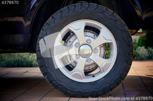 Image of Wheel of a 4x4 vehicle