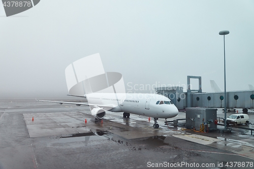 Image of Misty weather at the airport