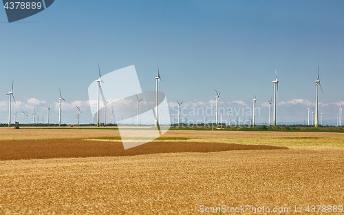 Image of Wind tubines spinning