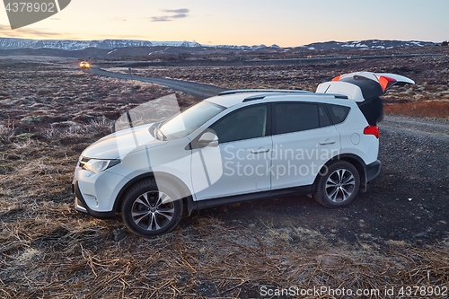 Image of Toyota RAV4 on terrain