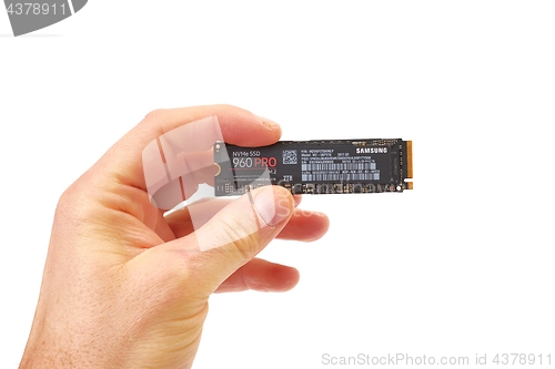 Image of Circuit Board of an SSD held in hand