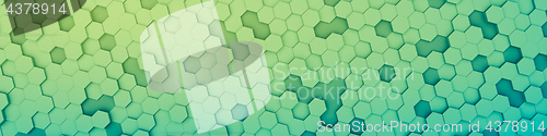 Image of green hexagon background