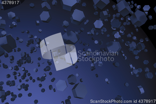 Image of dark blue hexagon background