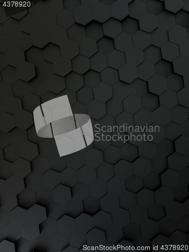 Image of black hexagon background