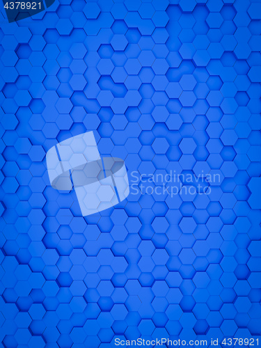 Image of blue hexagon background