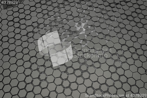 Image of grey hexagon background