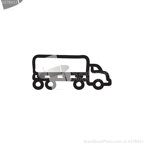 Image of Delivery truck sketch icon.