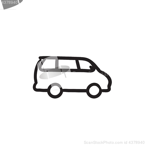 Image of Minivan sketch icon.