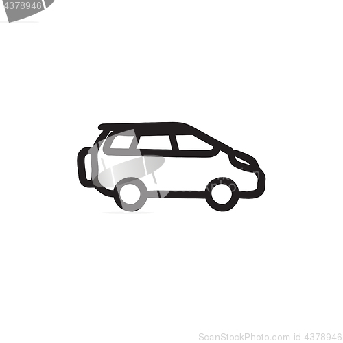 Image of Minivan sketch icon.