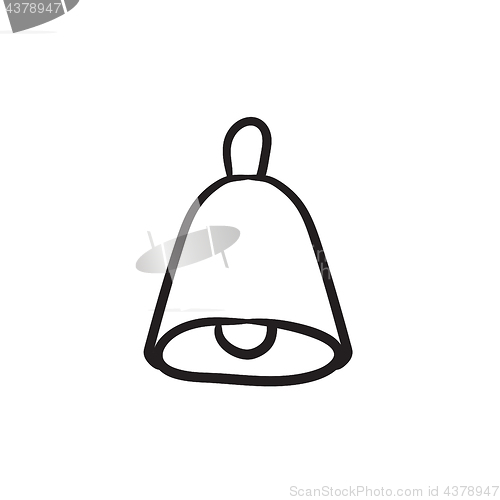 Image of Wedding bell sketch icon.