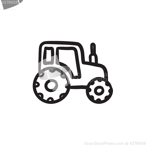 Image of Tractor sketch icon.